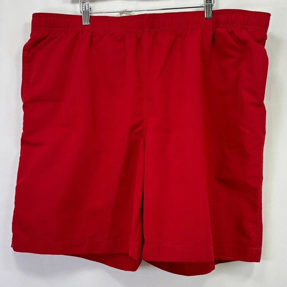 *NWOT* Lands' End Swim Trunks‎ Mens XXL Red Classic Casual Beachwear Shorts